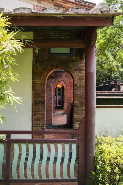 Ben-yuan lin Familie Villa und Garten Innenansichten, Kreuzgang Detailansicht — Stockfoto