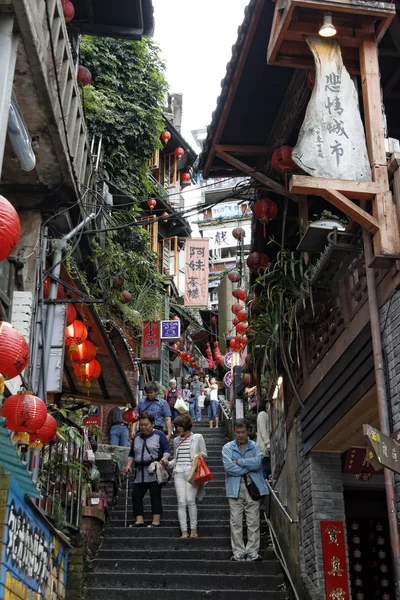 九フン通りの光景は、台北, 台湾: 5 月、7 日 2014 年份 str — ストック写真