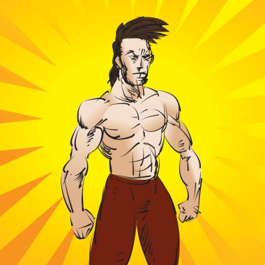 Martial Arts fighter clipart