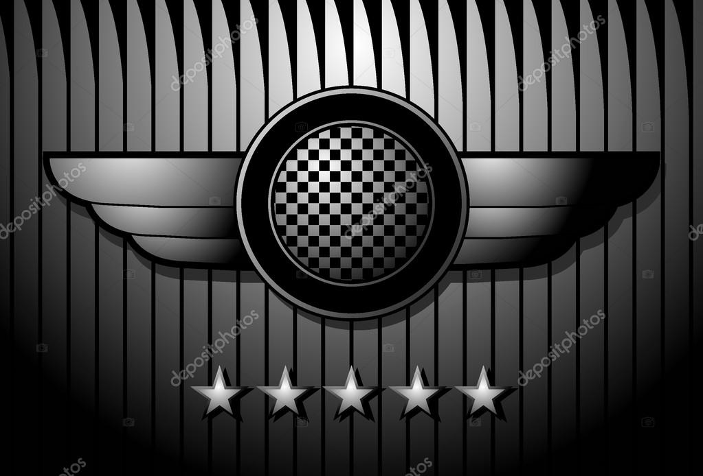 Illustration of a custom-designed insignia, with room to write your own text inside the circle.