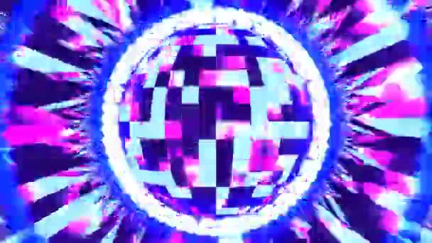 Stijlvolle Abstracte Animatie Disco Achtergrond Krankzinnige Trippy Psychedelische Loop — Stockvideo