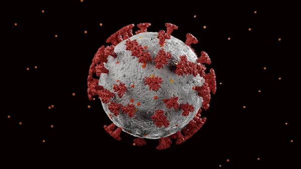 Render Cellule Coronavirus Molecola Batteri Virus Covid Primo Piano Dell — Foto Stock