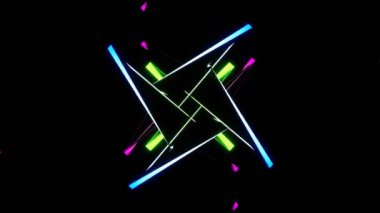 4K Döngülü Bilim-Kurgu Ortamı. Soyut Animasyon Döngüsü, fütüristik arka plan. 3d hazırlayıcı