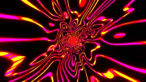 Стильна Абстрактна Анімація Божевільний Trippy Psychedelic Loop Візуалізація — стокове відео