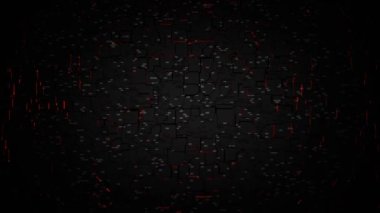 4K Döngülü Bilim-Kurgu Ortamı. Soyut Animasyon Döngüsü, Tünel Doku Fütüristik Dijital Veri Aktarımı. Siber uzayda ışıldayan parçacık hareketleriyle gelecekçi Soyut Teknoloji arka planı