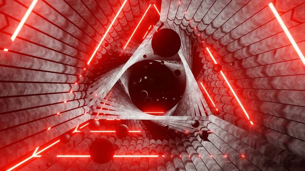 Renderelés Absztrakt Futurisztikus Geometriai Háttér Vonalak Ragyogás Világító Háromszög Alakú Jogdíjmentes Stock Képek
