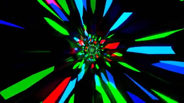 Loop Animatie Abstracte Neonlijnen Bewegen Ruimte Naadloze Lus Voor Muziekvideo — Stockvideo