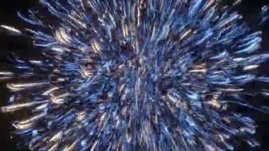 4K Bilim-Kurgu Ortamı. Soyut Animasyon Döngüsü, fütüristik arka plan. Moda Canlandırması Çılgınca Gezgin Psikedelik VJ Döngüsü