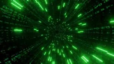 4K 3D animasyon. Soyut teknoloji büyük veri arkaplanı kavramı. Dijital veri akışının hareketi. Büyük veriler aktarılıyor. Veri setlerinin aktarımı ve depolanması, blok zinciri, sunucu, yüksek hızlı İnternet
