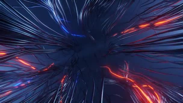 Animatie Vlucht Abstracte Sci Tunnel Naadloze Lus Futuristische Bewegende Graphics — Stockvideo