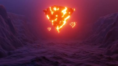 4K 3D animasyon. Başka bir boyuta açılan büyük bir kapının önünde parlayan bir enerji evrenine karşı duran adamlar. Karanlık Koridorun İçindeki Uzay Yolcusu. Bir bilim kurgu, mistik bir kavram.