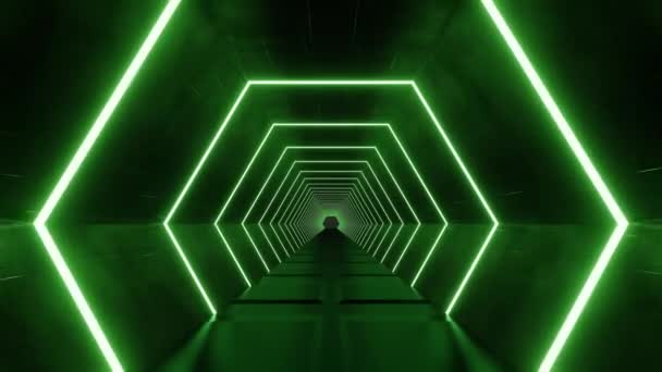 Animation Flight Abstract Sci Tunnel Seamless Loop Futuristic Motion Graphics — Stock Video