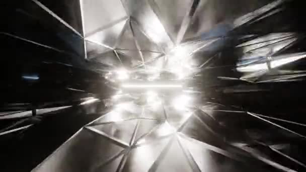 Animatie Vlucht Abstracte Sci Tunnel Naadloze Lus Futuristische Bewegende Graphics — Stockvideo