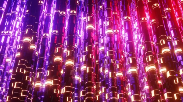 Üç boyutlu görüntüleme. Siber uzay soyutlaması. Fütürist Teknoloji Dijital Soyutlaması. Teknolojik ve bağlantı hareketi geçmişi. Basit parlak arkaplan, bilim kurgu yapısı