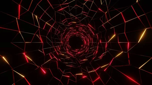 Weergave Vlucht Abstracte Sci Tunnel Futuristische Bewegende Graphics Hightech Achtergrond — Stockfoto