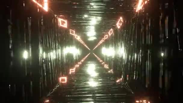 Animatie Vlucht Abstracte Sci Tunnel Naadloze Lus Futuristische Bewegende Graphics — Stockvideo