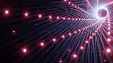 4K 3D animasyon. Siber uzay soyutlaması. Fütürist Teknoloji Dijital Soyutlaması. Teknolojik ve bağlantı hareketi geçmişi. Basit parlak arkaplan, bilim kurgu yapısı