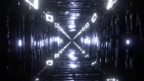 Animace Flight Abstract Sci Tunnel Seamless Loop Futuristická Pohybová Grafika — Stock video