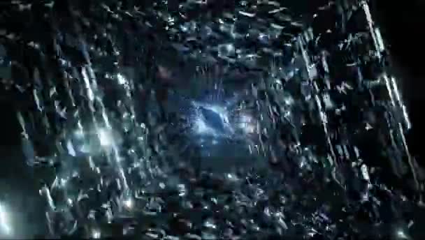 Animatie Vlucht Abstracte Sci Tunnel Naadloze Lus Futuristische Bewegende Graphics — Stockvideo