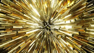 3D görüntüleme. Geometrik şekilli soyut arkaplan, modern grafik tasarımı. Dijital füzyon