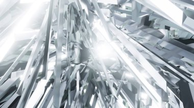 3D görüntüleme. Geometrik şekilli soyut arkaplan, modern grafik tasarımı. Dijital füzyon