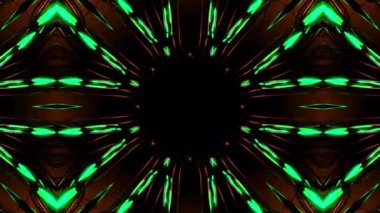 4K 3D Animasyon Futuristik Kaleydoskop desenleri. VJ Döngü Psikedelik Hareketi. Soyut Kaleydoskop Geçmişi. Hareket Grafikleri Deseni. 4K Fraktal Animasyon Görüntüsü