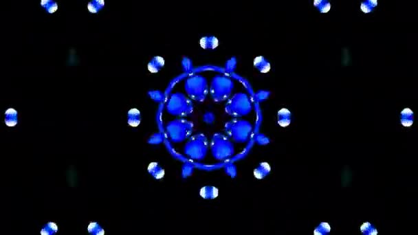 Animation Pola Kaleidoskop Futuristik Loop Psychedelic Motion Latar Belakang Kaleidoskop — Stok Video