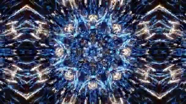 Animatie Futuristische Caleidoscoop Patronen Loop Psychedelische Beweging Abstract Kaleidoscoop Achtergrond — Stockvideo