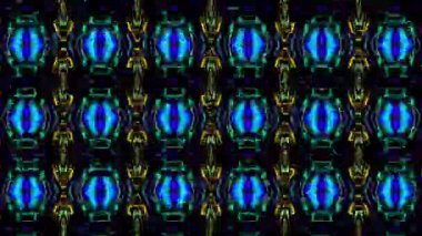 4K 3D Animasyon Futuristik Kaleydoskop desenleri. VJ Döngü Psikedelik Hareketi. Soyut Kaleydoskop Geçmişi. Hareket Grafikleri Deseni. 4K Fraktal Animasyon Görüntüsü