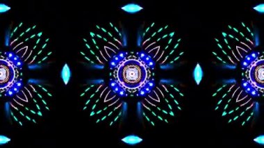 4K 3D Animasyon Futuristik Kaleydoskop desenleri. VJ Döngü Psikedelik Hareketi. Soyut Kaleydoskop Geçmişi. Hareket Grafikleri Deseni. 4K Fraktal Animasyon Görüntüsü