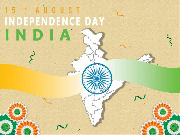 India Independence Day August 15Th Poster — Stockfoto