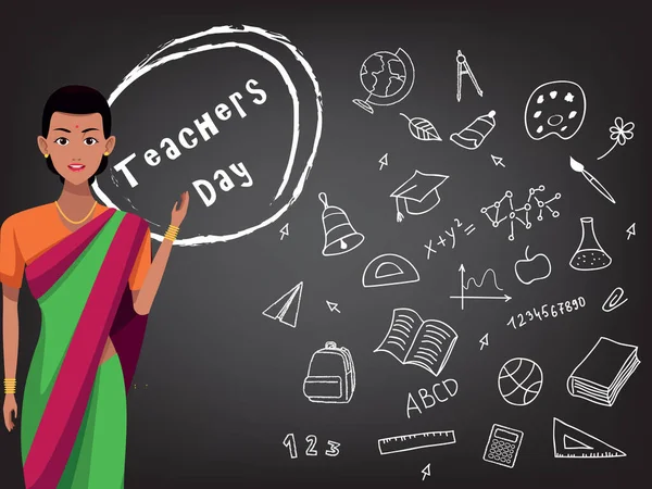 Teachers Day India Poster with Blackboard