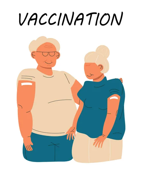 Vakcinaci Koncepce Vektoru Koronavirová Vakcína Injekce Ramene Byla Úspěšná Multi — Stockový vektor