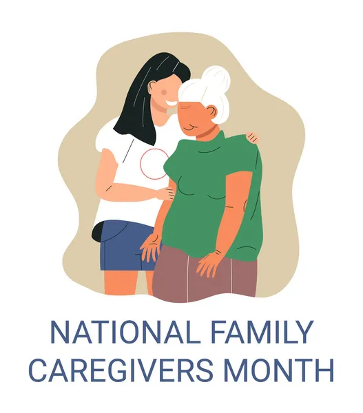 National Family Caregivers Month Vector Evento Médico Social Observa Cada — Vector de stock