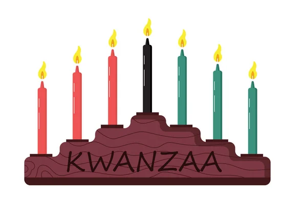 Feliz Vector Invitación Kwanzaa Para Web Tarjeta Medios Comunicación Social — Archivo Imágenes Vectoriales