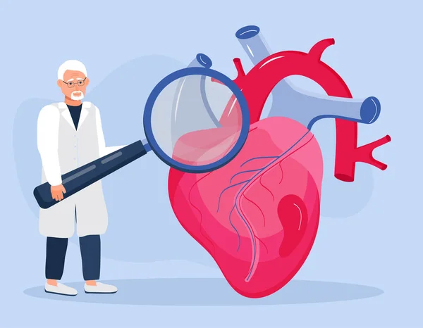 Καρδιολόγος Απευθείας Σύνδεση Διάνυσμα Διαβούλευση Έννοια Υπόταση Και Απεικόνιση Της — Διανυσματικό Αρχείο
