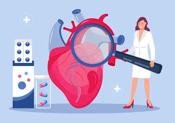 Καρδιολόγος Απευθείας Σύνδεση Διάνυσμα Διαβούλευση Έννοια Υπόταση Και Απεικόνιση Της — Διανυσματικό Αρχείο