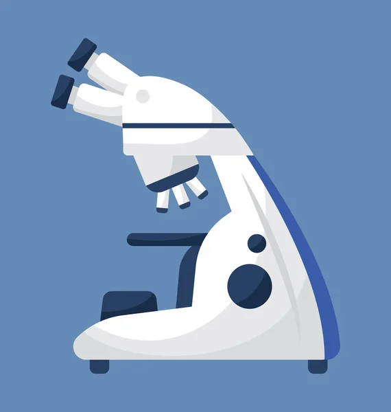 Medizinische Mikroskop Flache Ikone Messgeräte Für Wissenschaftliche Forschungslabors Molecular Engineering — Stockvektor
