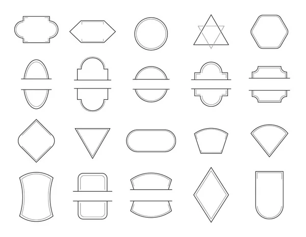 Line Geometric Frame Vector Set Minimalistic Style Bohemian Abstract Linear — Stock Vector