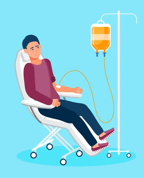 医学のウェブ 着陸ページのための化学療法の概念ベクトル 化学療法と腫瘍医のイラスト 癌に対する患者 Iv液 化学療法液滴が表示されます — ストックベクタ