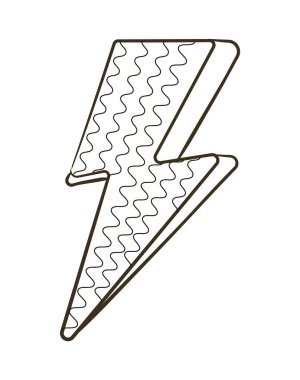 Yıldırım el sosyal ağ için simge vektörü çizdi. Flaş enerji, uyarı simgeleri, sosyal ağ hikayesi için dikkat illüstrasyonu, web, afiş.