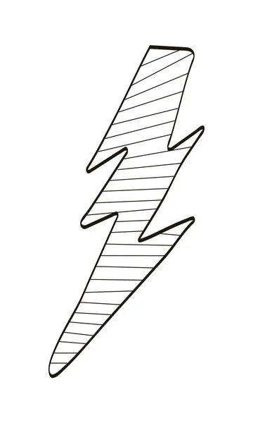 Lightning Hand gezeichneter Icon-Vektor für das soziale Netz. Blitz-Energie, Vorsicht-Symbole, Aufmerksamkeits-Illustration für Social-Net-Story, Web, Banner. — Stockvektor