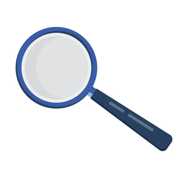 Magnifying icon vector in flat style . Glass is including gear as analytics, searching sign. — Vettoriale Stock