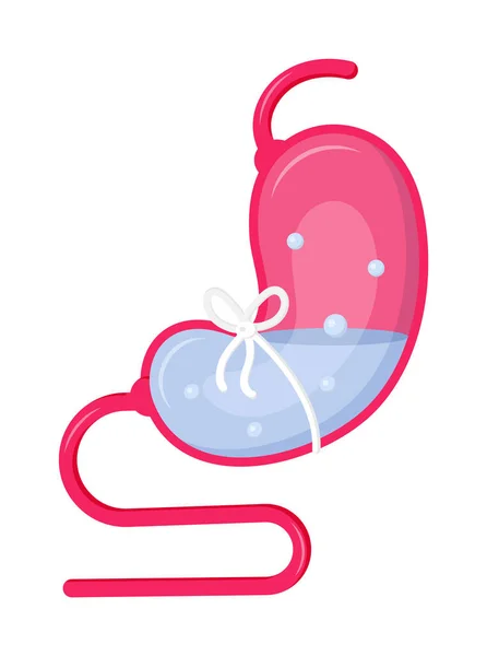 Stomach icon vector, Symbol of gut flora in healthy stomach — стоковый вектор