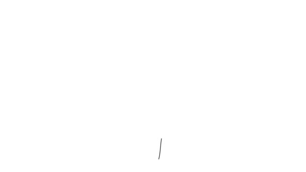 Boo花 花のバイオレット ラインアートスタイルのコーンフラワービデオ 植物壁アート抽象クリップ ボヘミアンラインの動きと手描きスタイルの民族チューリップ — ストック動画