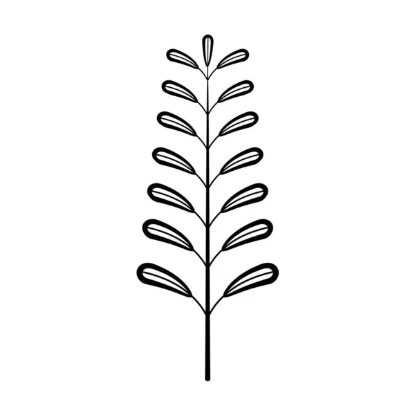 Laurel Branch Vector Line Style Wheat Olive Wreath Icon Victory — Stock vektor