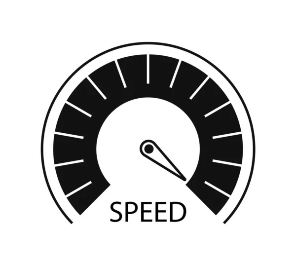 Speedometer Icon Vector Scale Meter Outline Style Tachometer Icon Speed — Vector de stock
