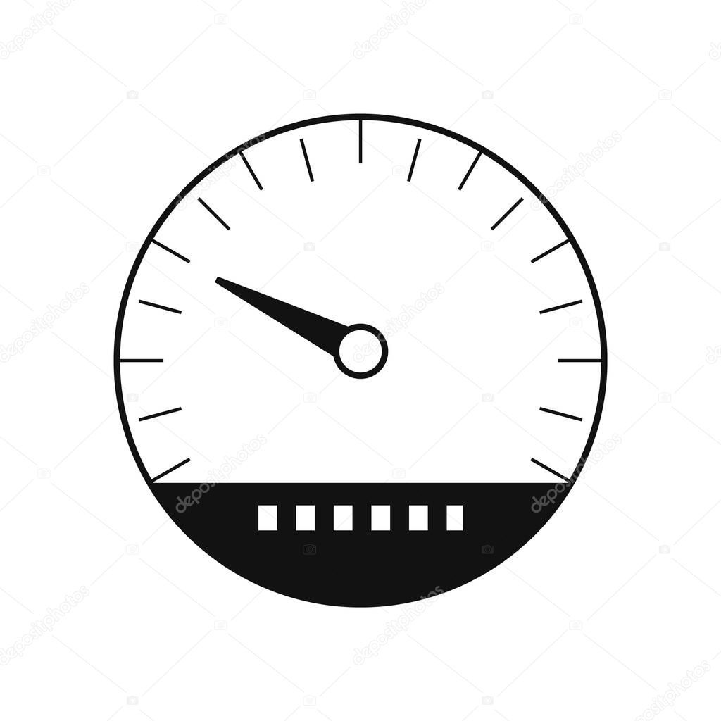 Speedometer Icon Vector Scale Meter Outline Style Tachometer Icon