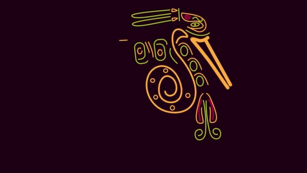 National Hispanic Heritage Month Animation Card Banner Poster Video Aztecs — Vídeo de stock