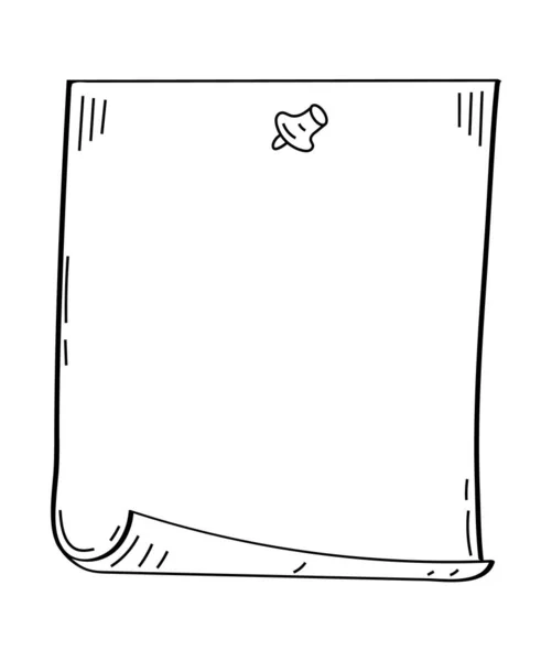 Χαρτί Άδειο Φύλλο Στυλ Doodle Εικονογράφηση Διάνυσμα Sketch Stikers Για — Διανυσματικό Αρχείο